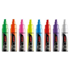 MARCADOR UNI CHALK 8mm COLOR Y FLUO