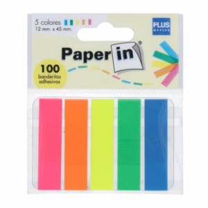 BANDERITA AUTOADHESIVA FLUOR PLUS OFFICE x 100