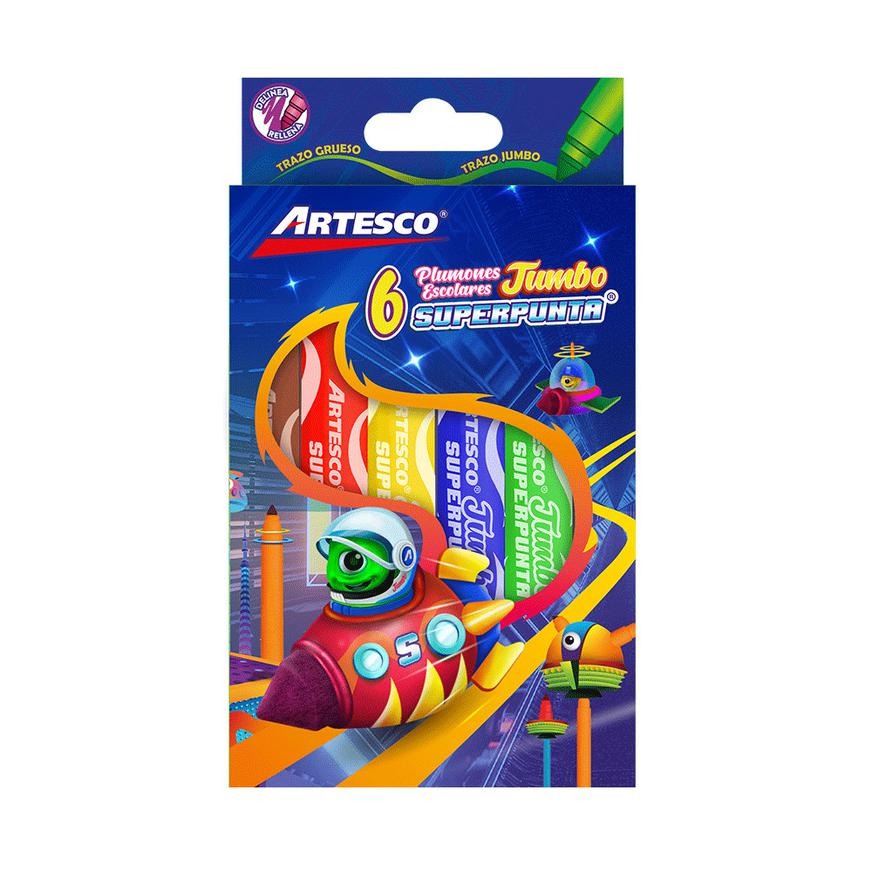 MARCADOR ARTESCO JUMBO SUPERPUNTA X 6
