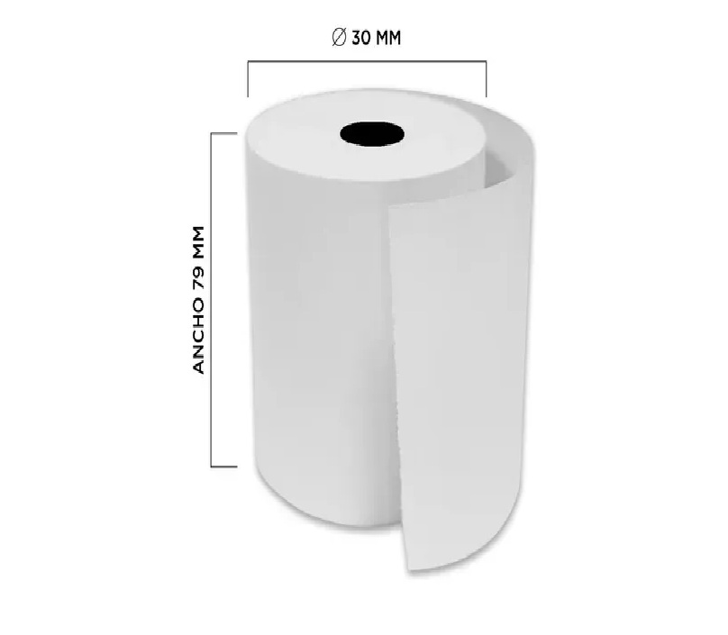 ROLLO PAPEL TERMICO 79mm x 30mt